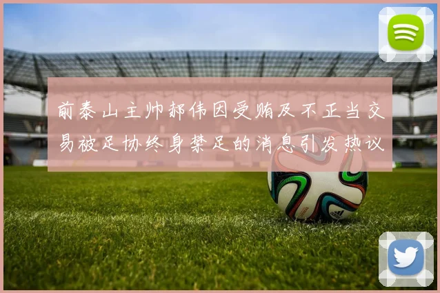 前泰山主帅郝伟因受贿及不正当交易被足协终身禁足的消息引发热议
